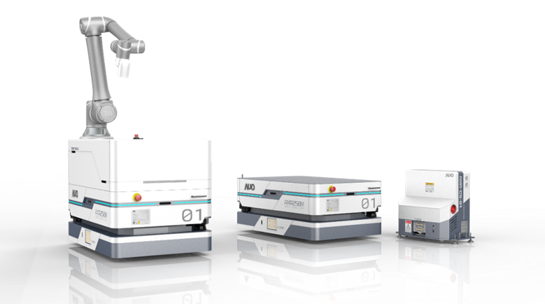 美高梅mgm數位開發的自主式移動機器人（AMR250M），搭配全向輪並結合AI演算法、2D LiDAR、3D攝影機等技術，協助客戶實現產線全自動化